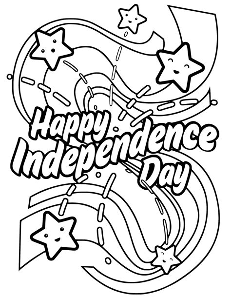 independence day colouring pages
