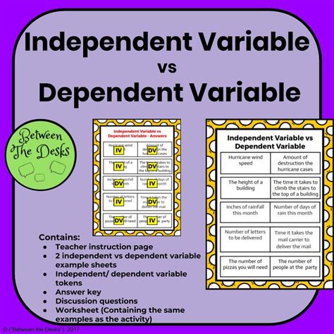 independent and dependent variables worksheet 6th grade