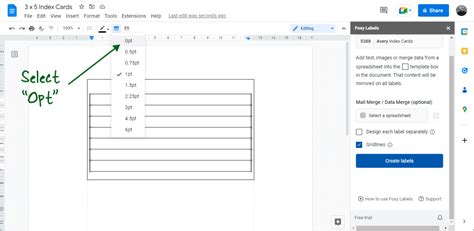 Index Card Format Google Docs