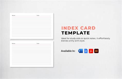 Index Card Word Document Template