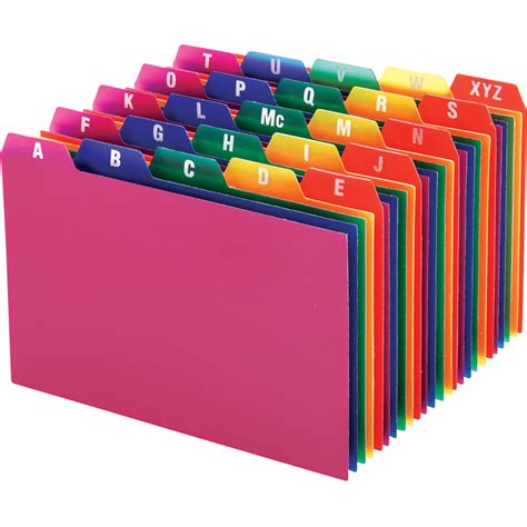 Index Cards With Filing Tabs