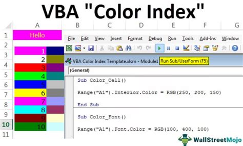 Index In Excel Vba