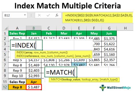 Index Match Excel Example Multiple Criteria
