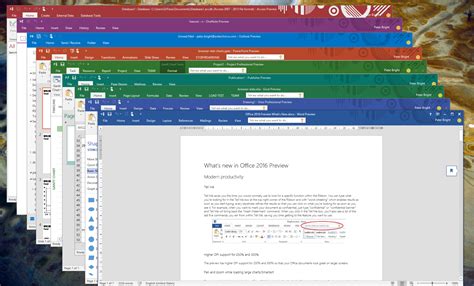 List Of Index Of Ms Office 2016