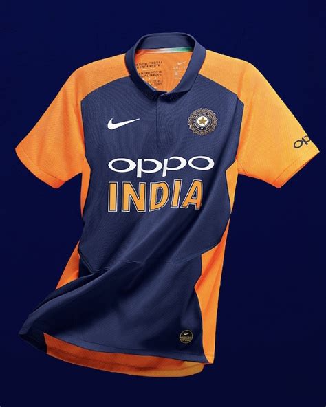 india cricket team orange jersey