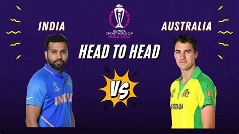 india vs australia head to head in world cup