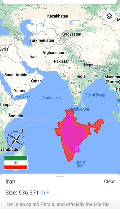 india vs iran comparison of geography