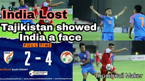 india vs tajikistan football