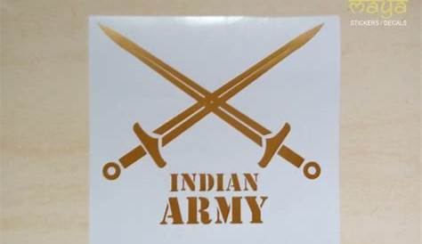 Indian army logo stickers for bikes, cars, laptop