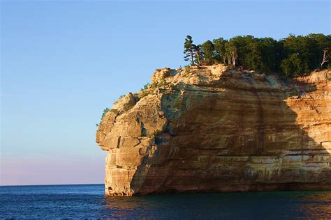 Boating Past Indian Head Rock Pictured Rocks National Lakeshore UP