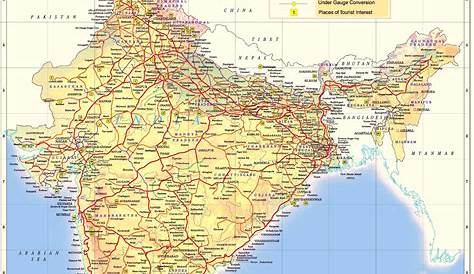 Indian Railway Map Of India