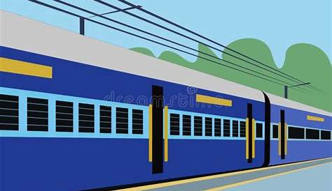 Illustration Of An Indian Train At A Station Stock Vector