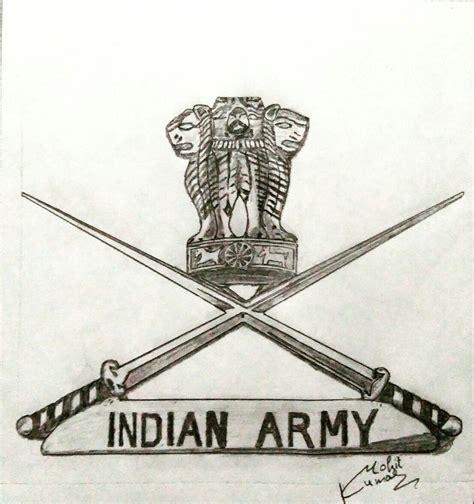 indian army logo drawing