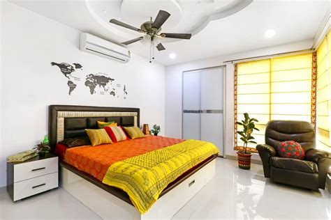 Yellow Lights in Indian Bedroom