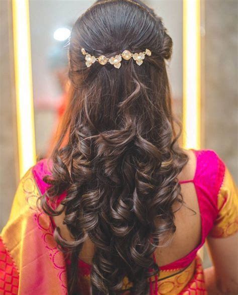 Fresh Indian Bridal Hairstyles For Thin Hair With Simple Style
