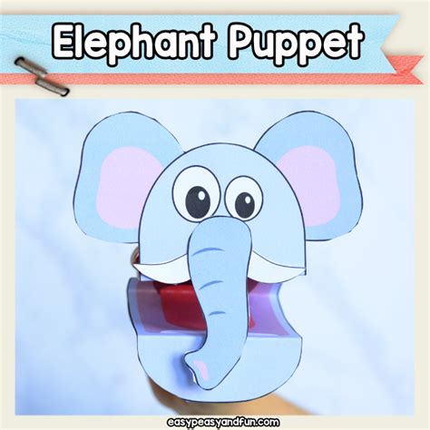 Indian Elephant Puppet Printable