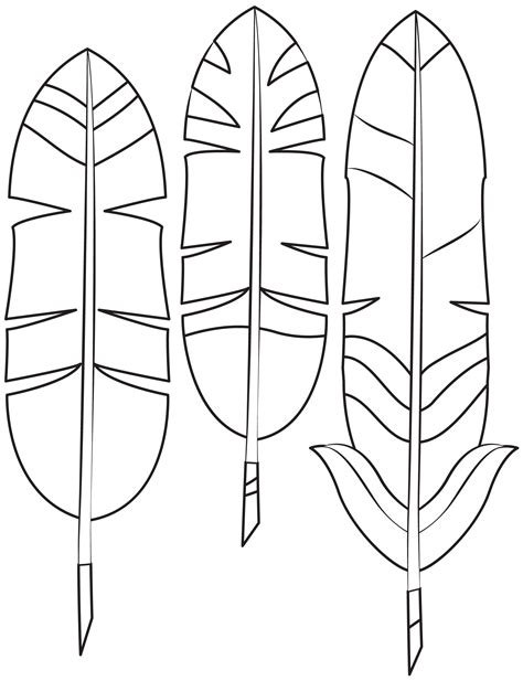 Indian Feather Printable Template