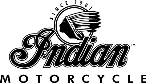 indian motorcycle logo black and white