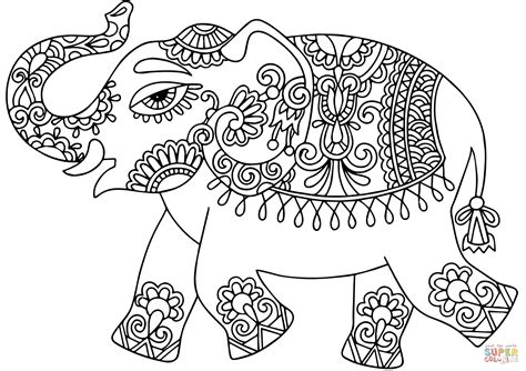 Indian Pattern Coloring Pages Hard
