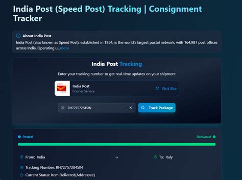 indian post tracking sms