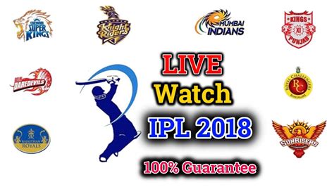indian premier league 2018 live streaming