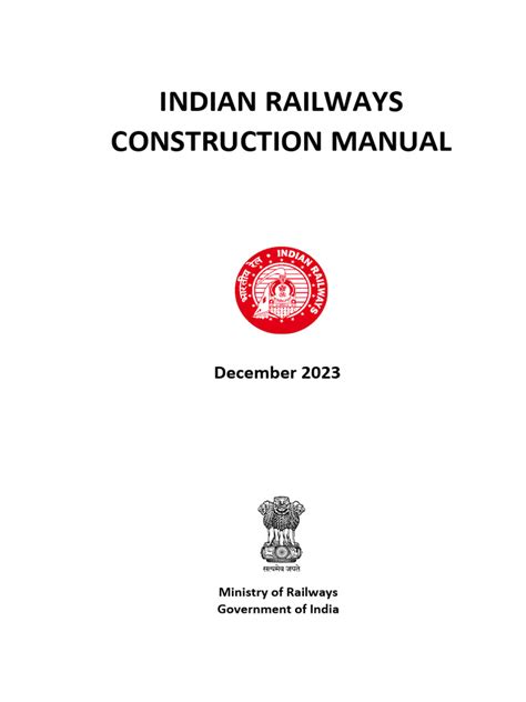 indian railway construction manual pdf