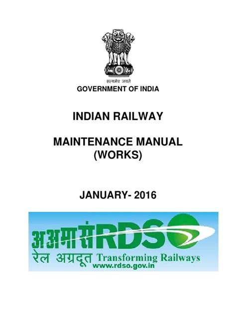 indian railways works manual pdf