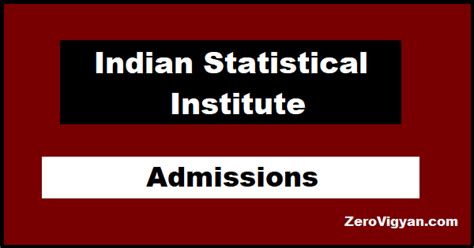 indian statistical institute phd admission