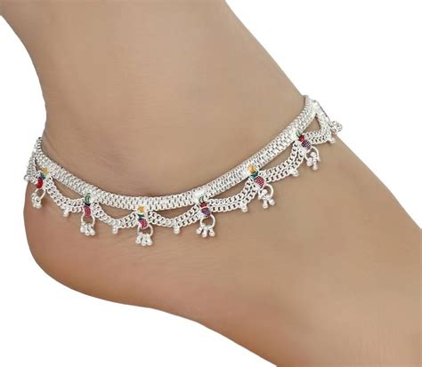 Indian Style Silver Anklets