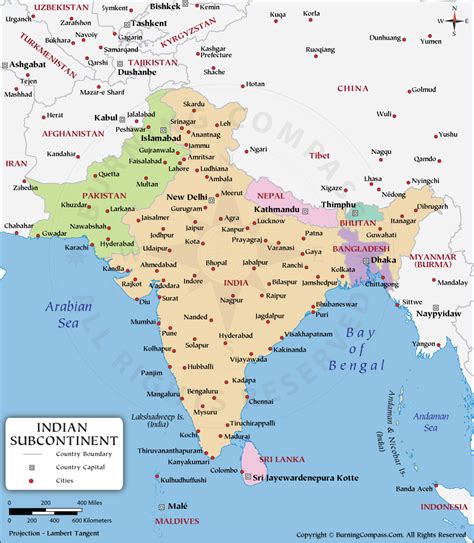 Online Maps Indian Subcontinent Map