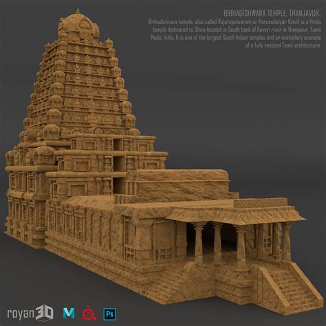indian temple model 3d