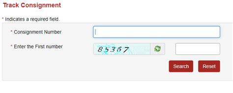 indian track consignment