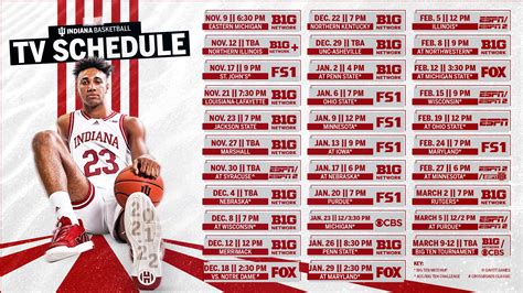 indiana basketball tv schedule