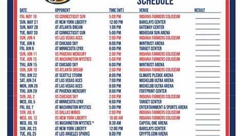 indiana fever game schedule 2024
