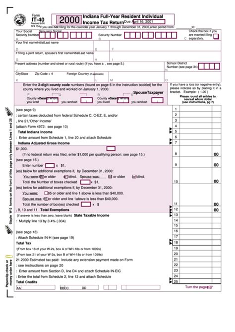 indiana irs forms indiana tax forms