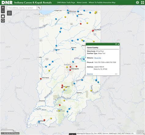 Indiana Kayaking Map
