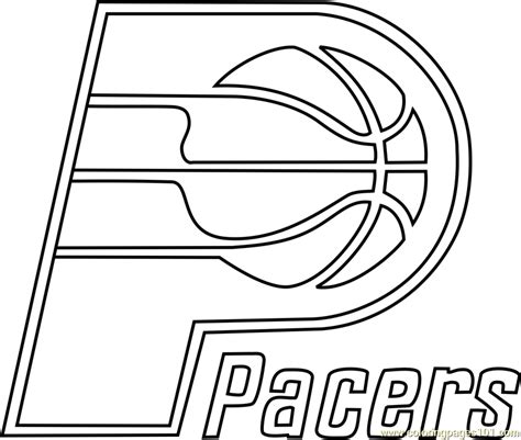 indiana pacers logo coloring page