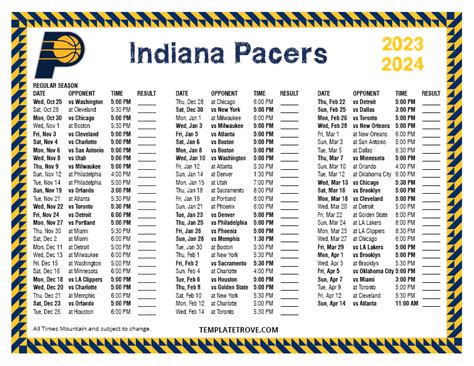 indiana pacers printable schedule 2023-24