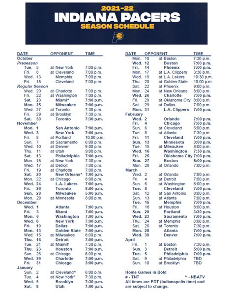 indiana pacers schedule 2021