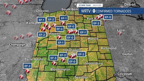indiana tornadoes today map