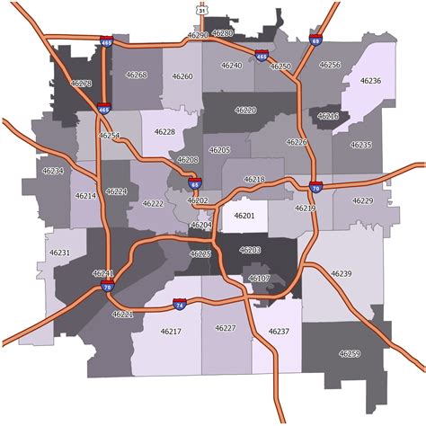 indianapolis zip code