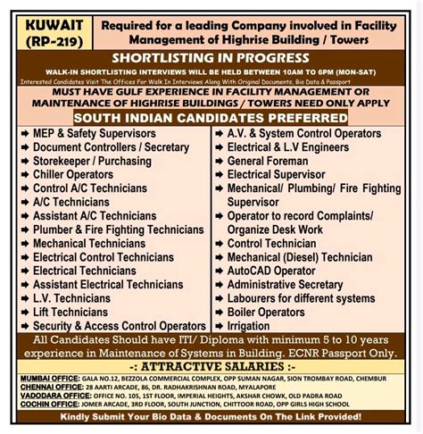 indians in kuwait job