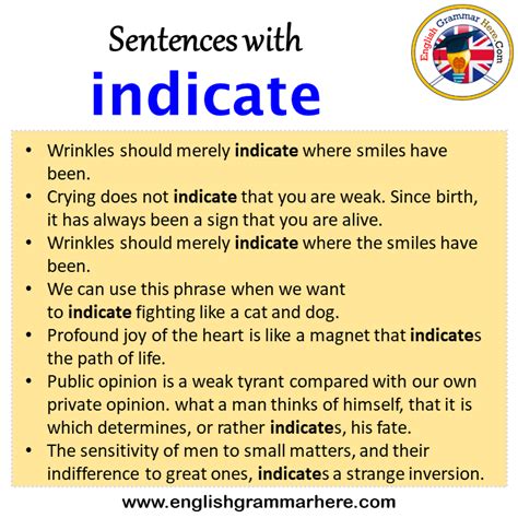 indicate example sentence