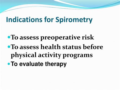 Indication For Spirometry