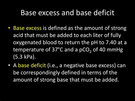 Indication Of Base Deficit