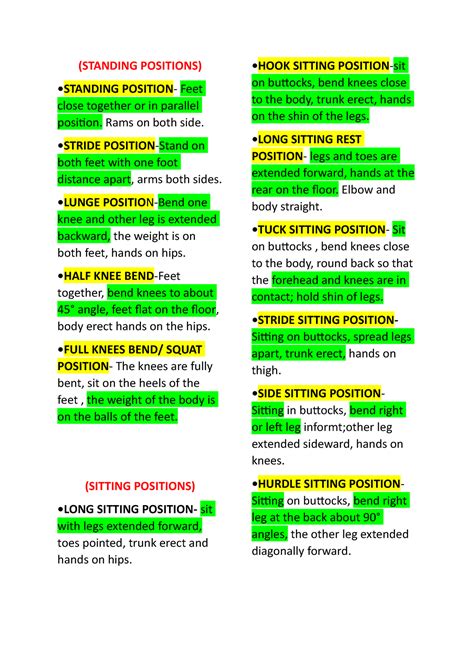 Indication Of Standing Position