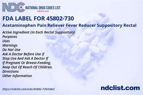 Indications Of Acetaminophen Rectal