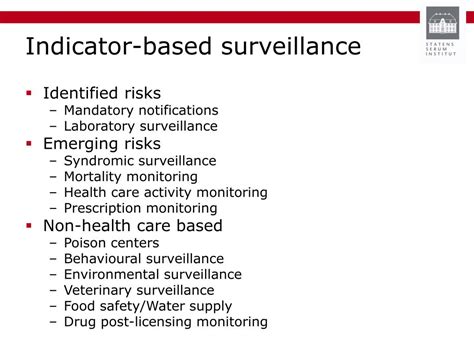 Indicator Based Surveillance
