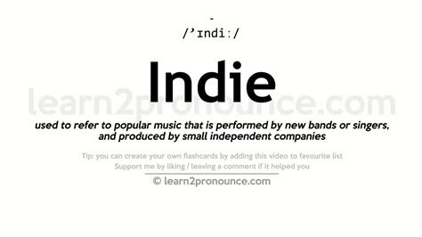 indie meaning in english