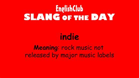 indie meaning slang